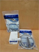2 NEW FISHER 44" REPLACEMENT HOSES & ADDONLH RIG