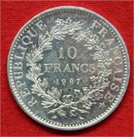 1967 French Silver 10 Francs