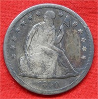 1850 O Seated Liberty Silver Dollar - No Motto