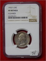 1932 S Washington Silver Quarter NGC XF Details