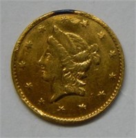 1853 California Gold Half Dollar "Rim Damage"