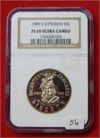 1989 S Congress Half Dollar NGC PF69 Ultra Cameo