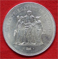 1975 French Silver 50 Francs