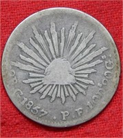 1857 Mexico Silver 2 Reales