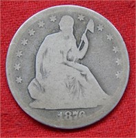 1876 Seated Liberty Silver Half Dollar