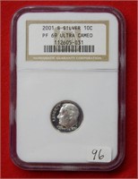 2001 S Roosevelt Silver Dime NGC PF69 Ultra Cameo