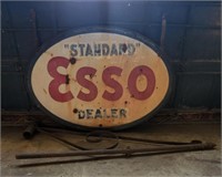 Double Sided Porcelain Esso Dealer Sign