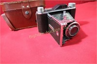 Vintage Foldex 20 Camera w/ Leather Case