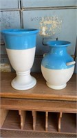 Pair of imported blue and white pottery vases