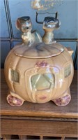 Antique mouse (Cinderella’s coach?) cookie jar.