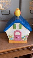Bird house cookie jar