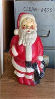 Plastic blow mold Santa. Approximately 12” tall