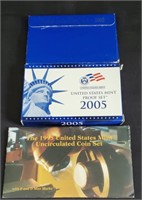 1983, 2005, 1995 U.S. Mint Proof Sets