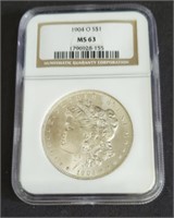 1904 O Graded Morgan Silver Dollar MS63