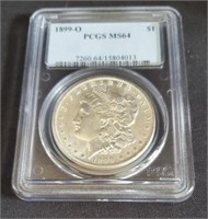 1899 O Graded Morgan Silver Dollar PCGS MS64