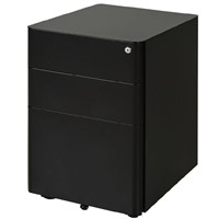 Vinsetto 3 Draw Metal Filing Cabinet Lockable 4 Ws