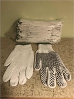 1 Bag=12 Cotton Work Gloves with PVC Dots