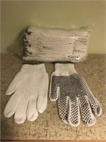 1 Bags=12 Cotton Work Gloves with PVC Dots