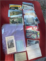 Old  military post cards and misc paper items