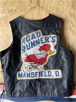 Road runner leather vest Mansfield Ohio