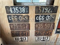 Large amount of vintage license plates 1920’s