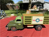 Military tin friction toy truck