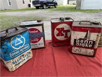 4 motor oil advertising cans