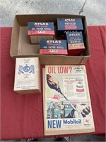 Atlas oil filters and Mobil advertising