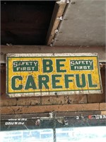 Be careful safety sign  metal reflective paint