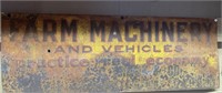 Farm machinery vintage metal sign