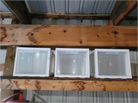 3 PLASTIC STORAGE STACKABLE DRAWERS