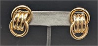 14 Karat Gold Modified Knot Earings