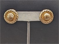 14 Karat Gold Diamond Cut Earings