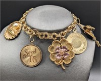 14 Karat Gold Charm Bracelet