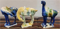 899 - 3 pcs Chinese Tang Style Horse Models(T223)