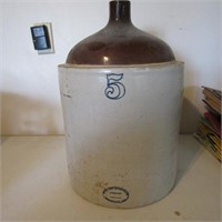 5 gallon Monmouth pottery stoneware jug.