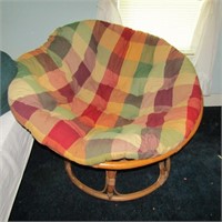 Vintage Rattan Papasan Chair.