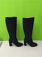 New The Drop brand size 9 black suede heel boots