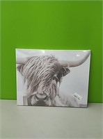 New  Highland cow canvas wall hanging.....20"×16"