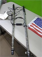 LED light whips with 2 flags. Have been