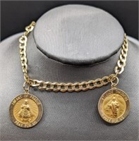 10 Karat Gold Bracelet w Charms