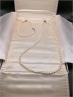 Ross Simons Pearl Necklace & Bracelet Set
