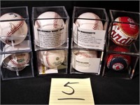 8 Baseballs, Some Autographed