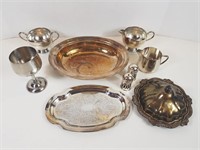 Assorted Metal Dishes,Cups, & Bowls (x9)