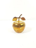 Decorative Brass Apple Container