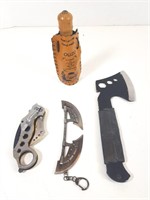 Assorted Blades & Carrying Bottle (x4)