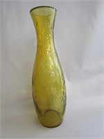 Flower Design Amber Vase 15.5"T