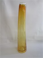Artland Handcrafted Amber Bubble Glass Vase 16"T