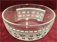 Holiday Theme Glass Bowl