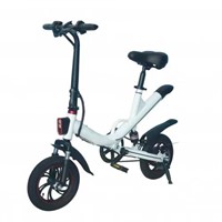 Electric Bicycle 12 Inch Air Tire Foldable - White
